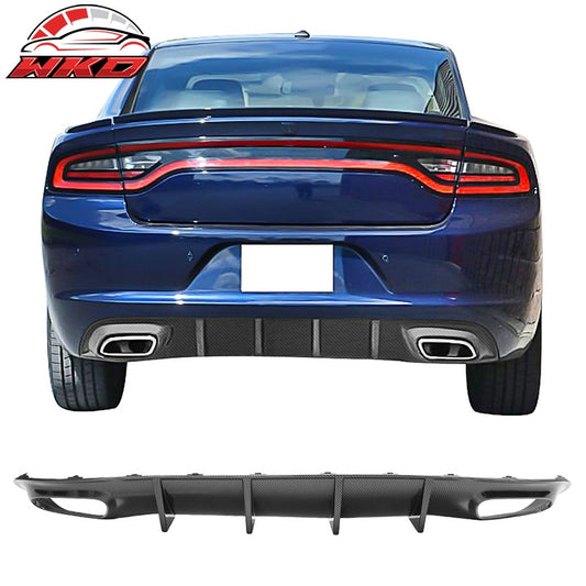 Wholesale 15-23 Dodge Charger V2 Style Rear Diffuser Bumper Lip Carbon Fiber Print PP
