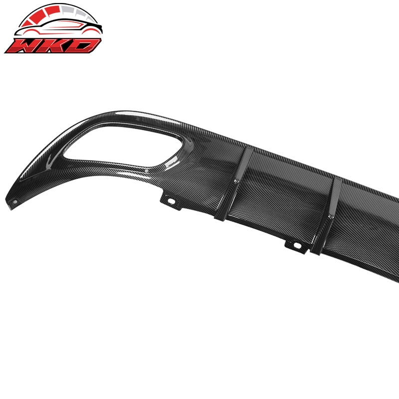 Fits 15-23 Dodge Charger V2 Style Rear Diffuser Bumper Lip Carbon Fiber Print PP