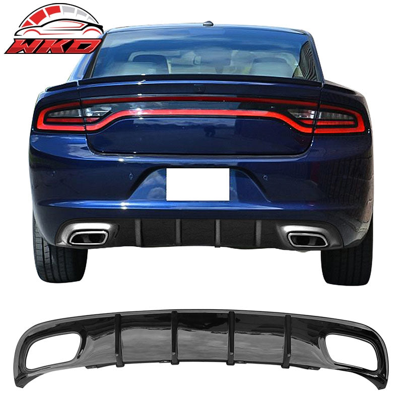 Wholesale 15-23 Dodge Charger V2 Style Rear Diffuser Bumper Lip Gloss Black - PP