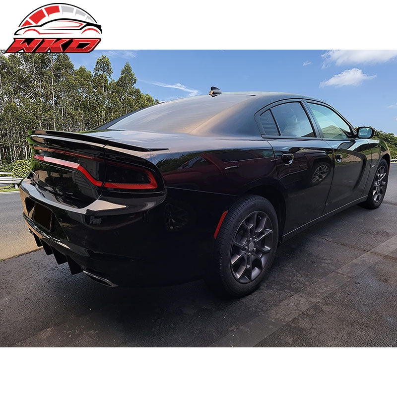 Fits 15-23 Dodge Charger V2 Style Rear Diffuser Bumper Lip Gloss Black - PP