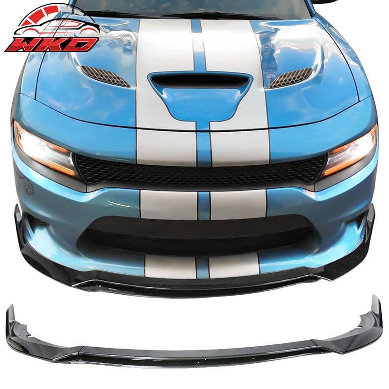 Wholesale 15-23 Dodge Charger V3 Style 4PCS Front Bumper Lip Spoiler ABS Gloss Black