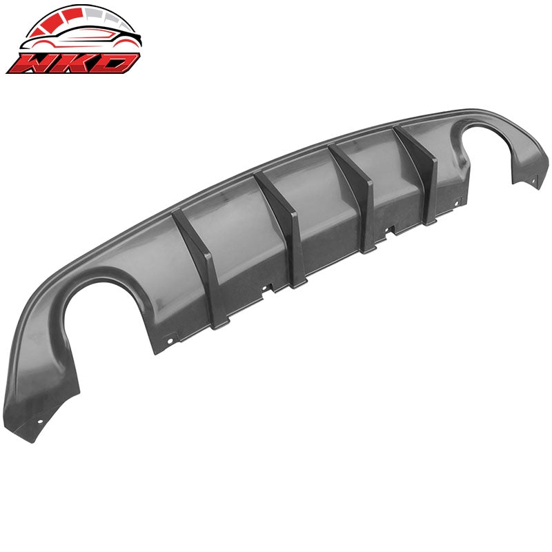 Fits 15-23 Dodge Charger V3 Style Unpainted Black Rear Bumper Lip Diffuser PP