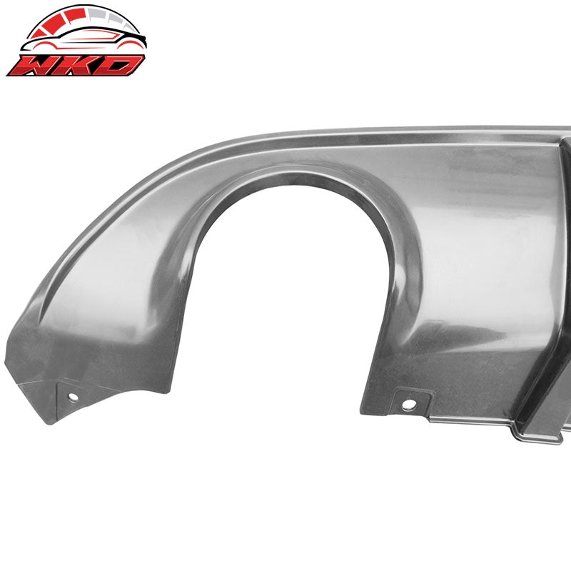 Fits 15-23 Dodge Charger V3 Style Unpainted Black Rear Bumper Lip Diffuser PP