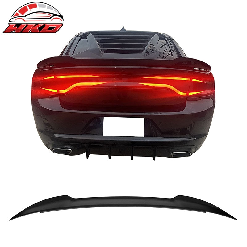 Wholesale 11-14 Dodge Charger V3 Style Rear Trunk Spoiler Wing Lip ABS Matte Black
