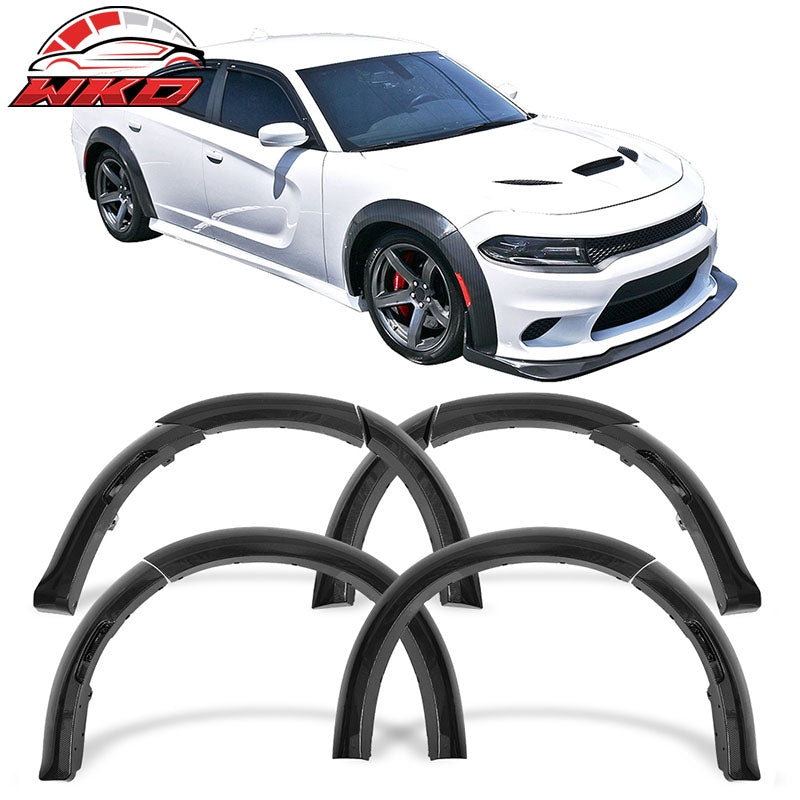 Wholesale 15-23 Dodge Charger Widebody Style Carbon Fiber Print Fender Flare 10PC ABS