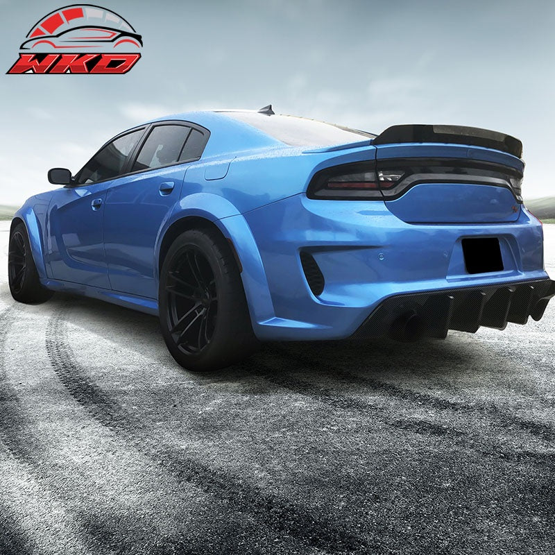 Wholesale 20-23 Dodge Charger Widebody IKON Style Rear Diffuser PP Carbon Fiber Print - Wikond Auto