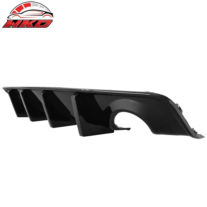Fits 20-23 Dodge Charger Widebody IKON Style Rear Bumper Diffuser PP Gloss Black