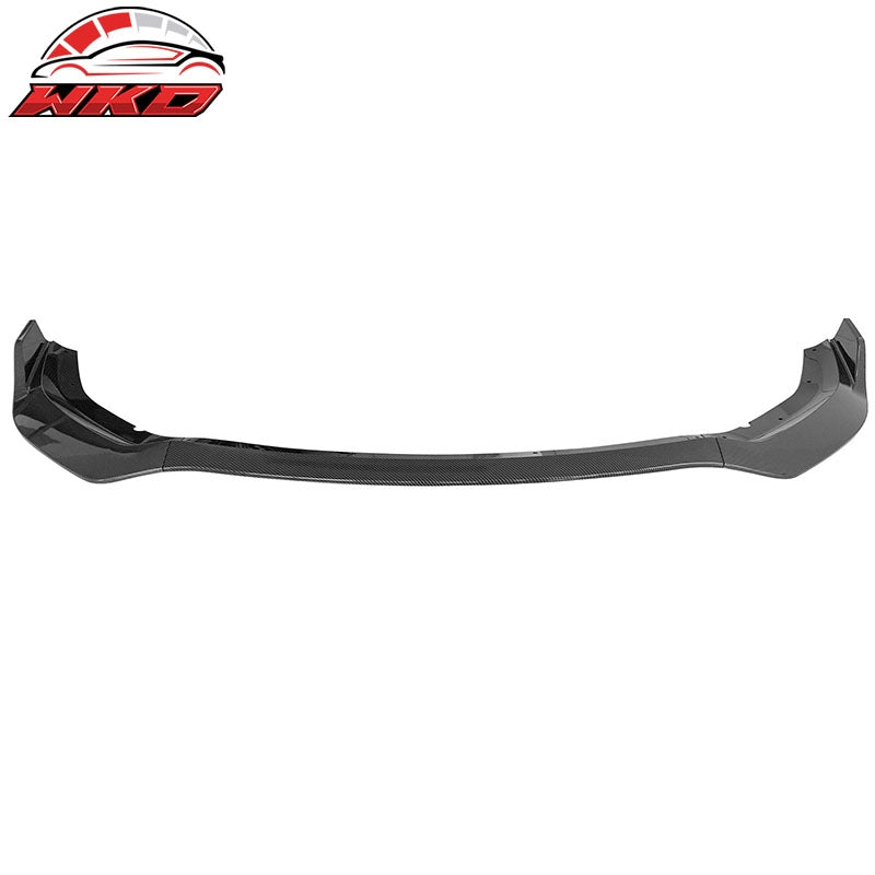 Fit 20-23 Dodge Charger Widebody IKON V1 Carbon Fiber Print 3PC Front Bumper Lip