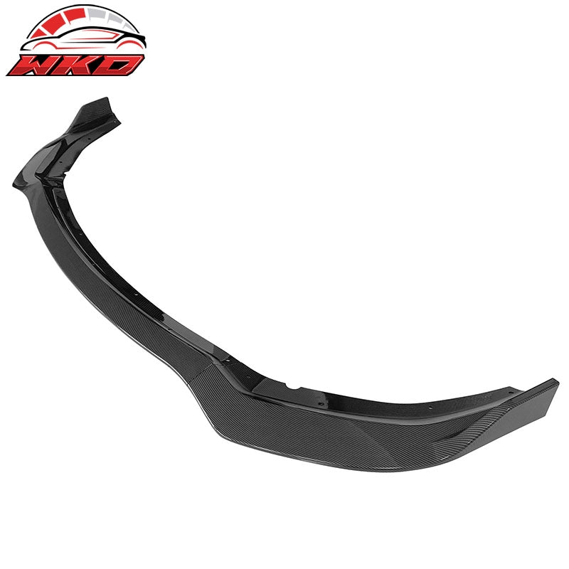 Fit 20-23 Dodge Charger Widebody IKON V1 Carbon Fiber Print 3PC Front Bumper Lip