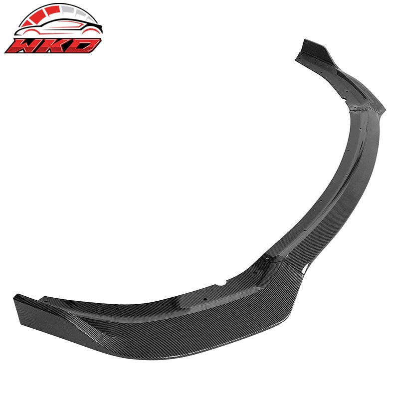 Fit 20-23 Dodge Charger Widebody IKON V1 Carbon Fiber Print 3PC Front Bumper Lip