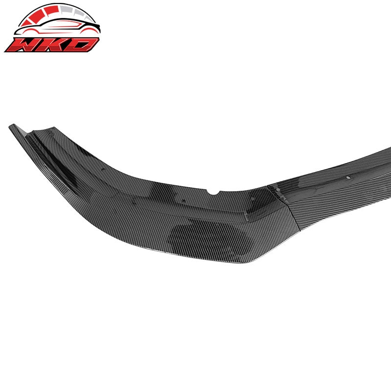Fit 20-23 Dodge Charger Widebody IKON V1 Carbon Fiber Print 3PC Front Bumper Lip