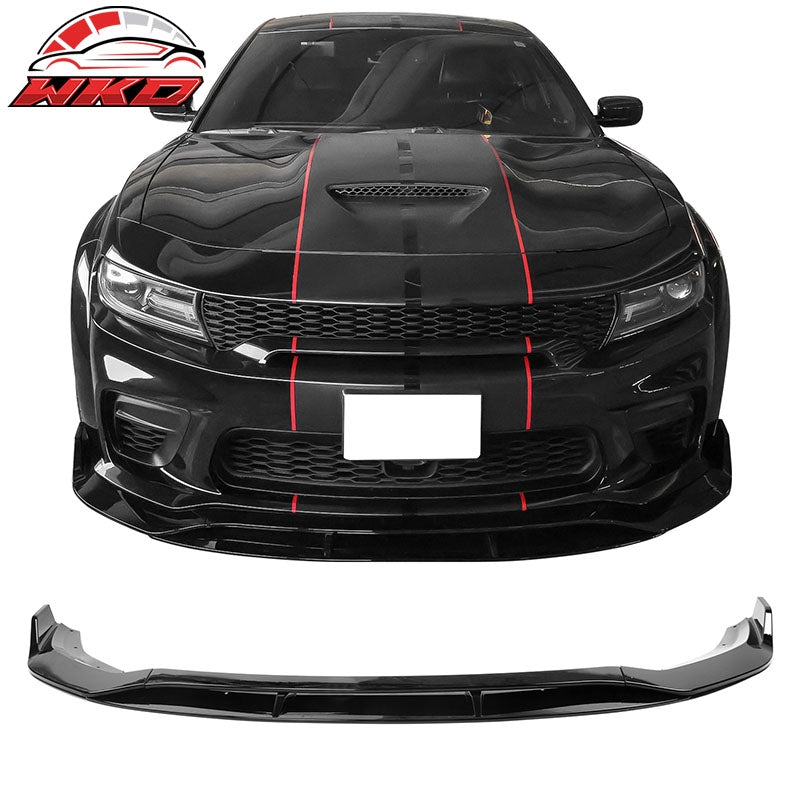 Wholesale 20-23 Dodge Charger Widebody IKON V2 Style Gloss Black Front Bumper Lip 4PC