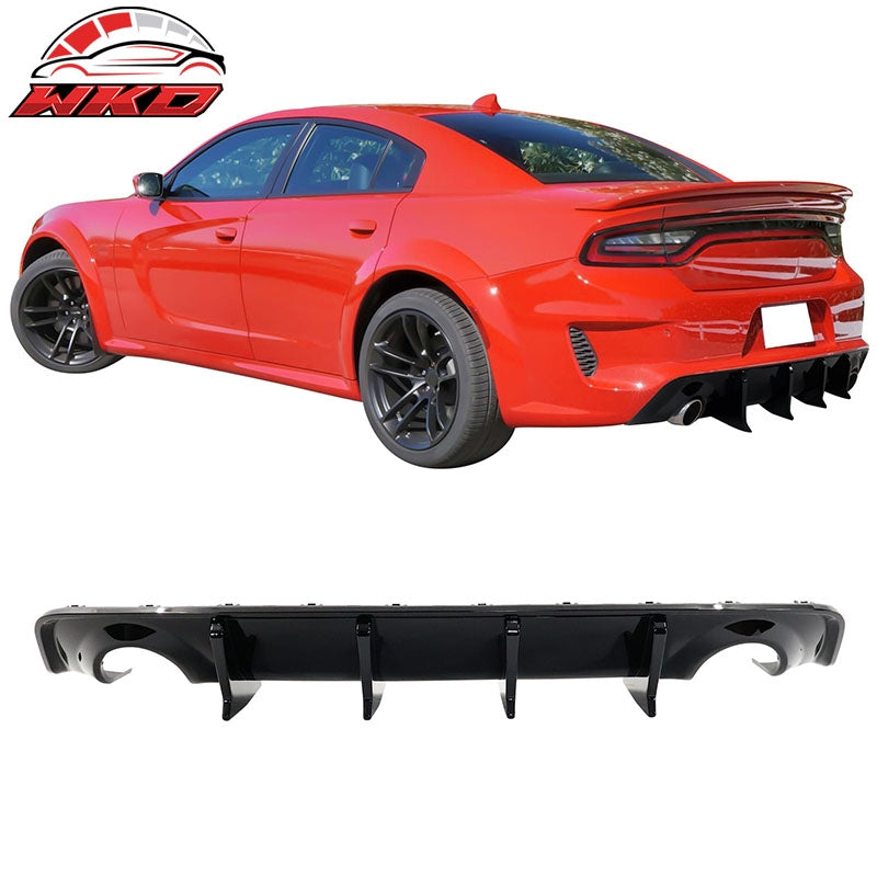 Wholesale 20-23 Dodge Charger Widebody IKON V3 Style Gloss Black Rear Diffuser 2PCS