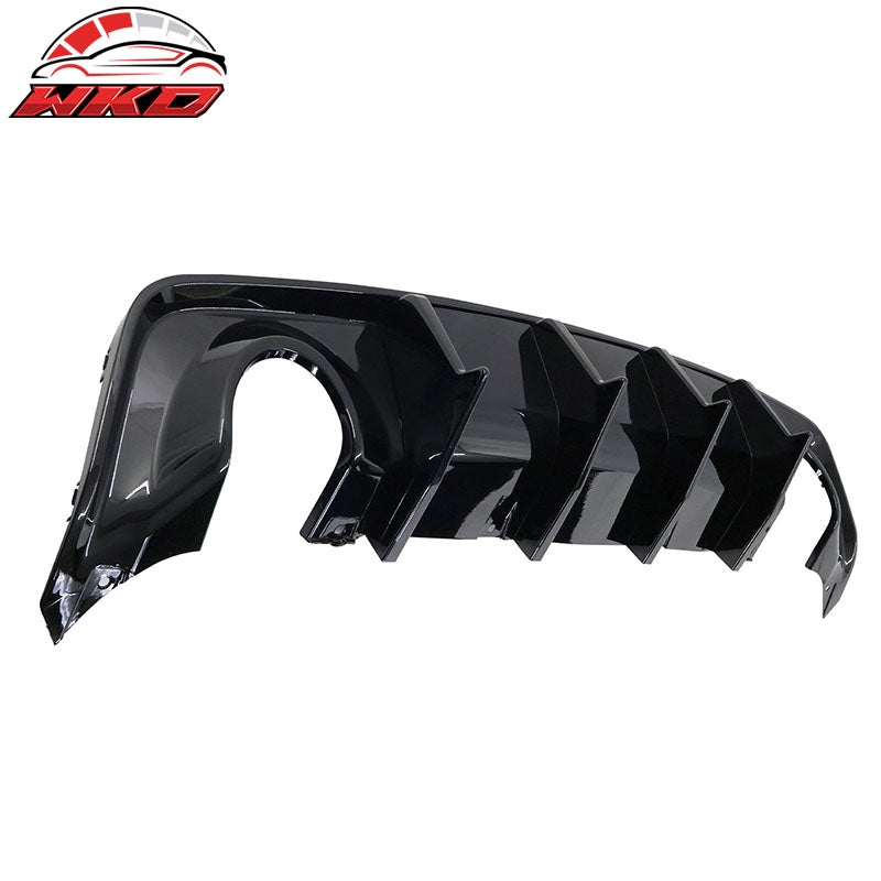 Fits 20-23 Dodge Charger Widebody IKON V3 Style Gloss Black Rear Diffuser 2PCS