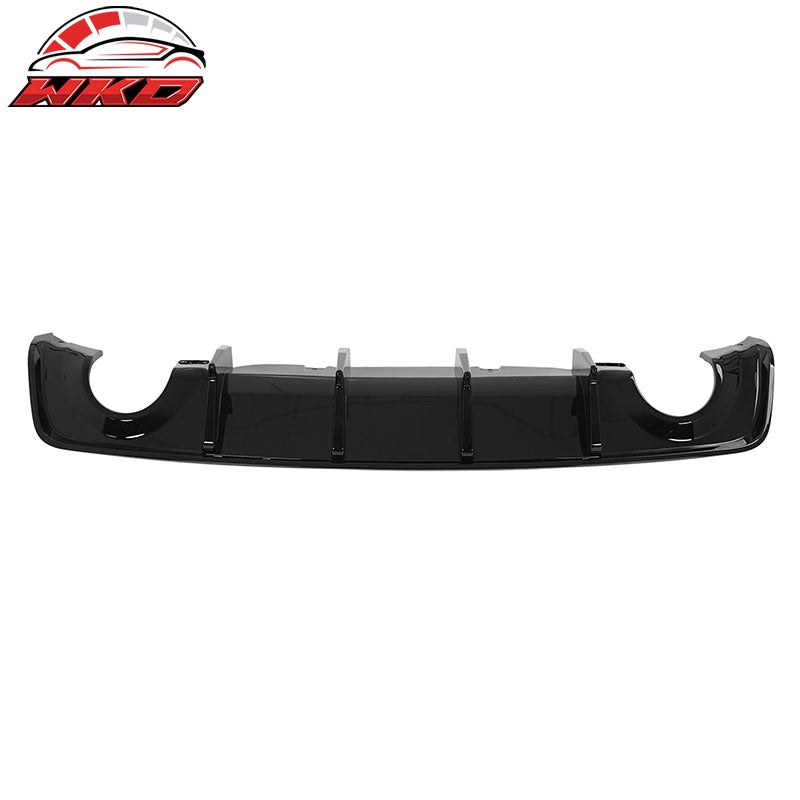 Fits 20-23 Dodge Charger Widebody IKON V3 Style Gloss Black Rear Diffuser 2PCS