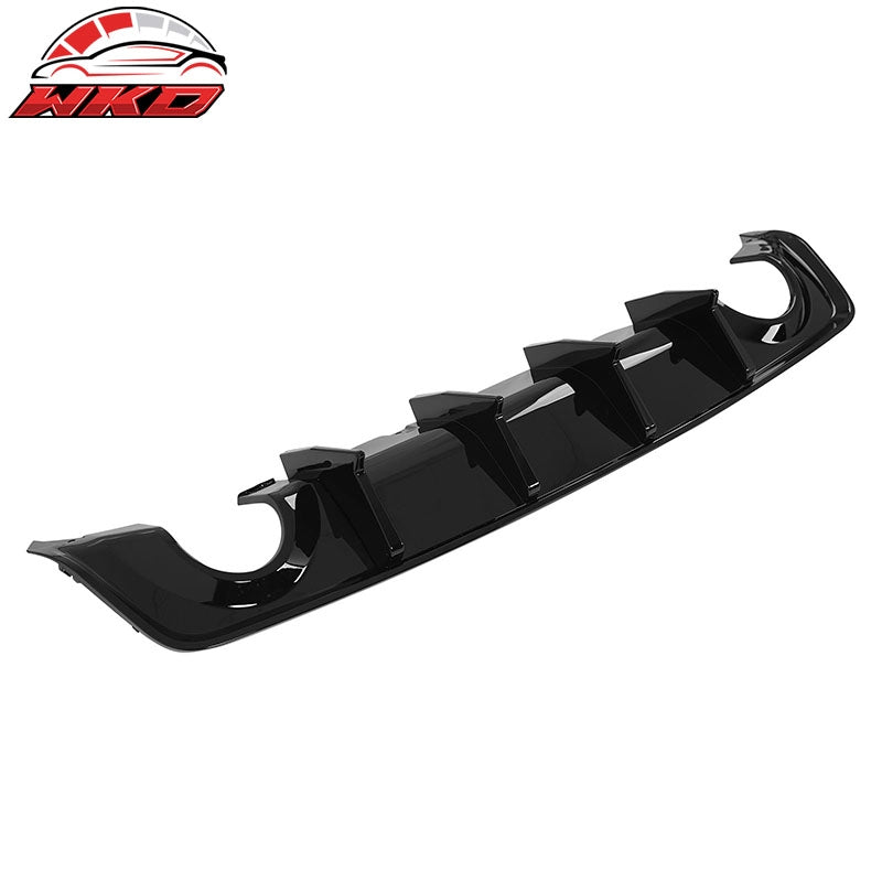 Fits 20-23 Dodge Charger Widebody IKON V3 Style Gloss Black Rear Diffuser 2PCS