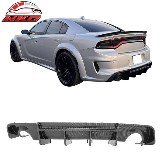 Wholesale 20-23 Dodge Charger Widebody IKON V4 Style Rear Diffuser Carbon Fiber Print - Wikond Auto
