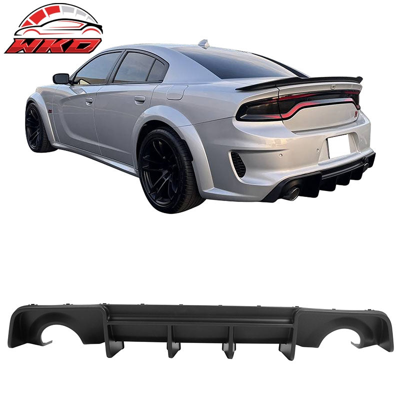 Wholesale 20-23 Dodge Charger Widebody IKON V4 Style Rear Bumper Diffuser Matte Black