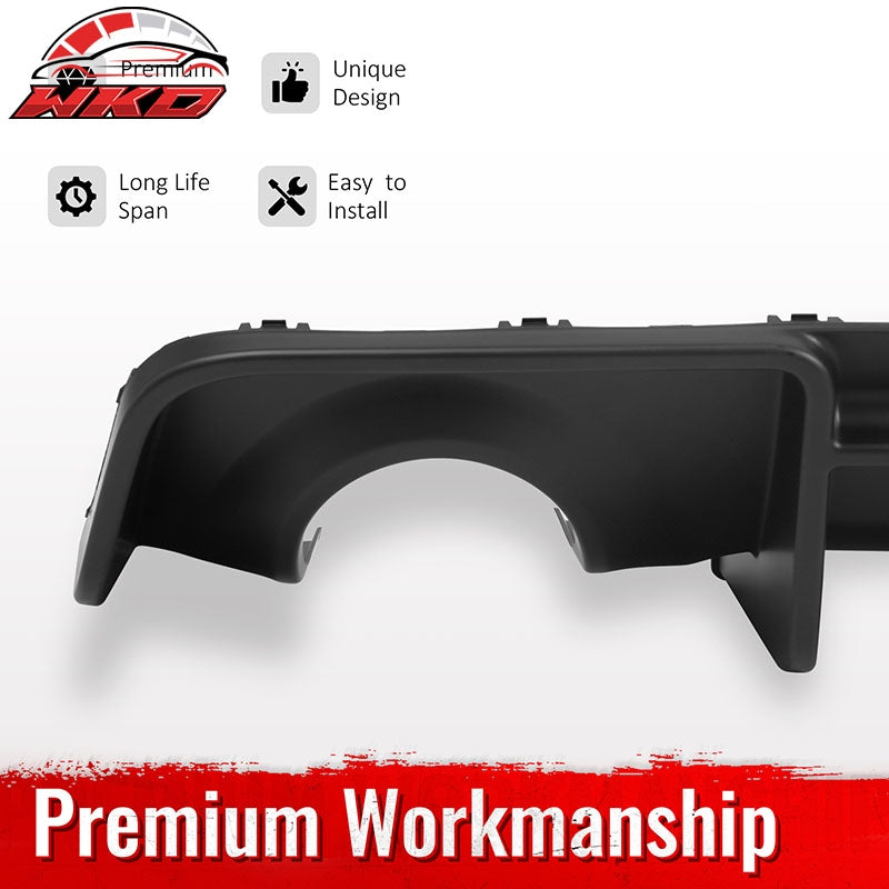 Fits 20-23 Dodge Charger Widebody IKON V4 Style Rear Bumper Diffuser Matte Black