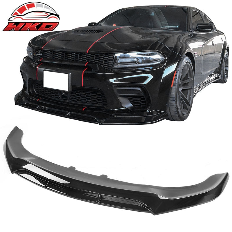 Wholesale 20-23 Dodge Charger Widebody IKON V5 Style Front Bumper Lip PP Gloss Black