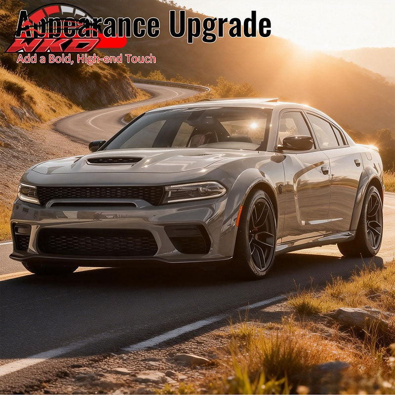 Fits 20-23 Dodge Charger Widebody OE Style Gloss Black Front Bumper Lip Chin PP