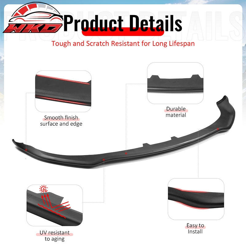 For 20-23 Dodge Charger Widebody OE Style Front Bumper Lip Protector Matte Black