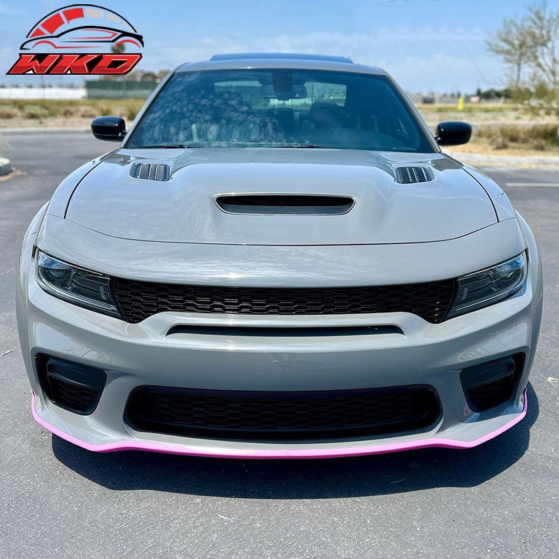 Fits 20-23 Dodge Charger Widebody OE Style Front Bumper Lip Protector Pink ABS