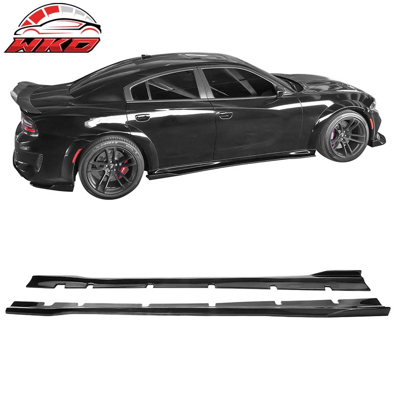 Wholesale 20-23 Dodge Charger Widebody IKON Style 2PCS Side Skirts Lip PP Gloss Black