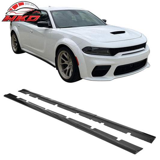 Wholesale 20-23 Dodge Charger Widebody Side Skirts Gloss Black Rocker Panel Extension - Wikond Auto
