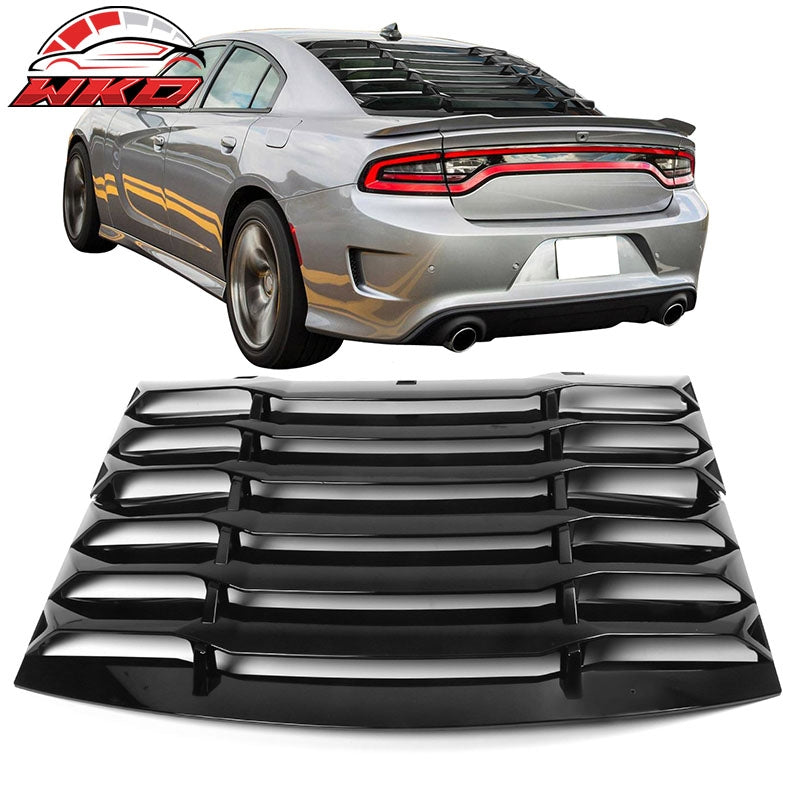 Wholesale 11-23 Dodge Charger IKON Style Window Louvers Cover Gloss Black 2PCS