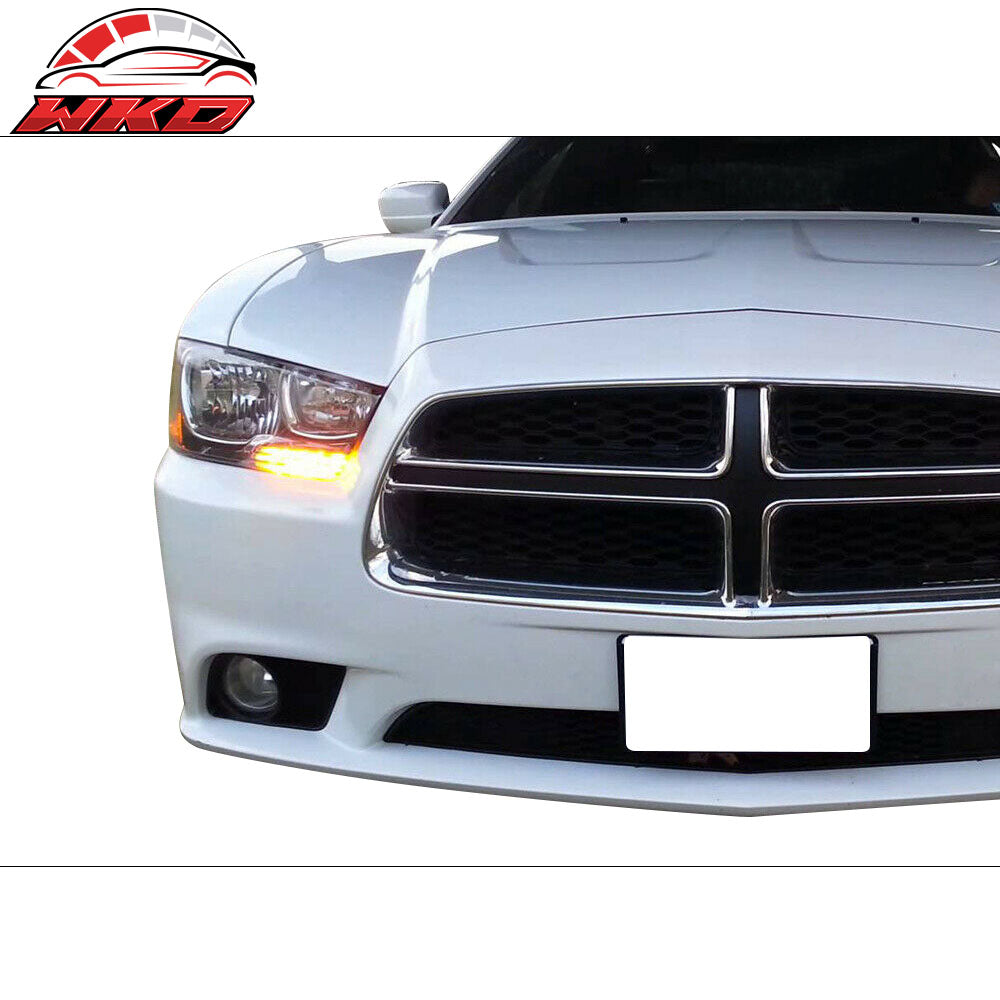 Fits 11-14 Dodge Charger Bumper Assembly Fog Lights w/ Bulbs Clear Lens