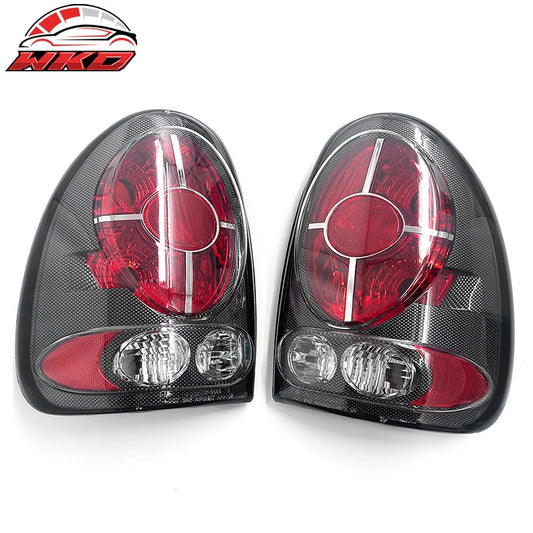 Wholesale 98-03 Dodge Durango Black Housing w/ Carbon Texture Tail Lights Clear Lens