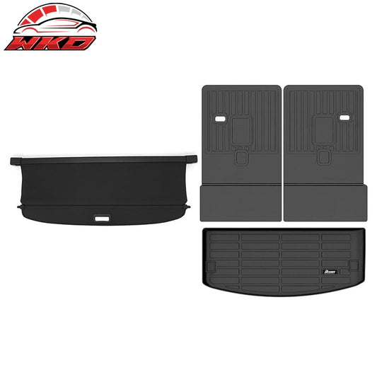 Wholesale 16-26 Dodge Durango Carbon Fiber Texture Cargo Cover + Backrest + Trunk Mat - Wikond Auto