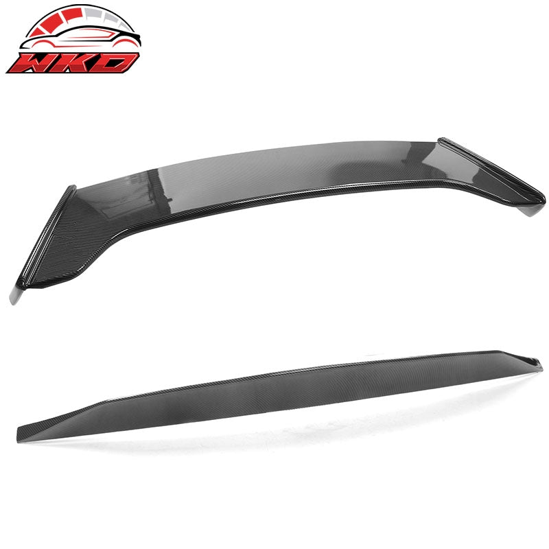 For 21-26 Dodge Durango Duckbill Trunk Lip + Roof Spoiler Carbon Fiber Print ABS