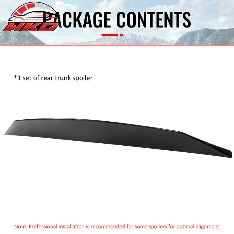 Fits 14-26 Dodge Durango Duckbill Style Trunk Spoiler Middle Lip Gloss Black ABS