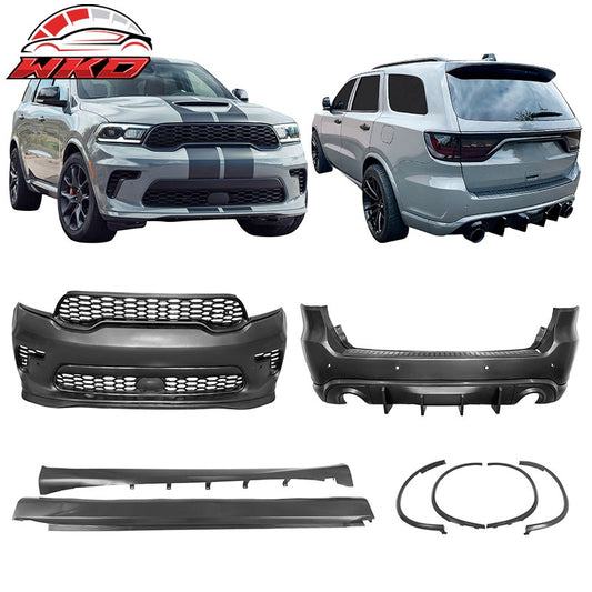 Wholesale 21-26 Dodge Durango Hellcat Style Front & Rear Bumper Cover W/V2 Diffuser - Wikond Auto
