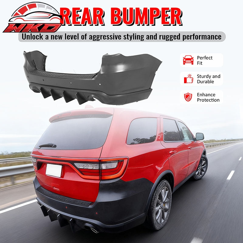 Fits 21-25 Dodge Durango Hellcat Rear Bumper Cover W/V1 Diffuser & Step Plate