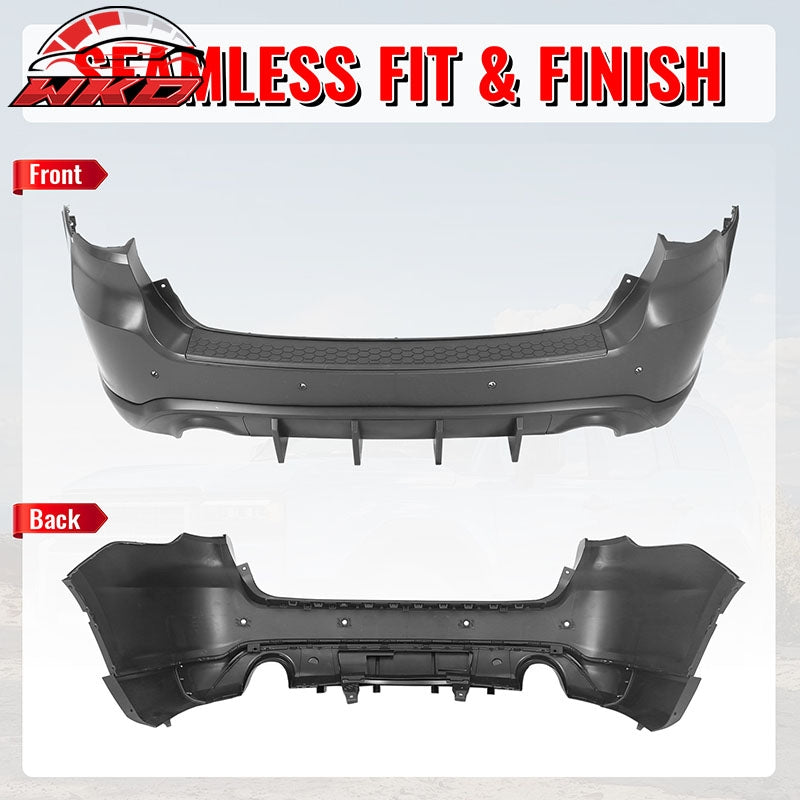 Fits 21-25 Dodge Durango Hellcat Rear Bumper Cover W/V1 Diffuser & Step Plate
