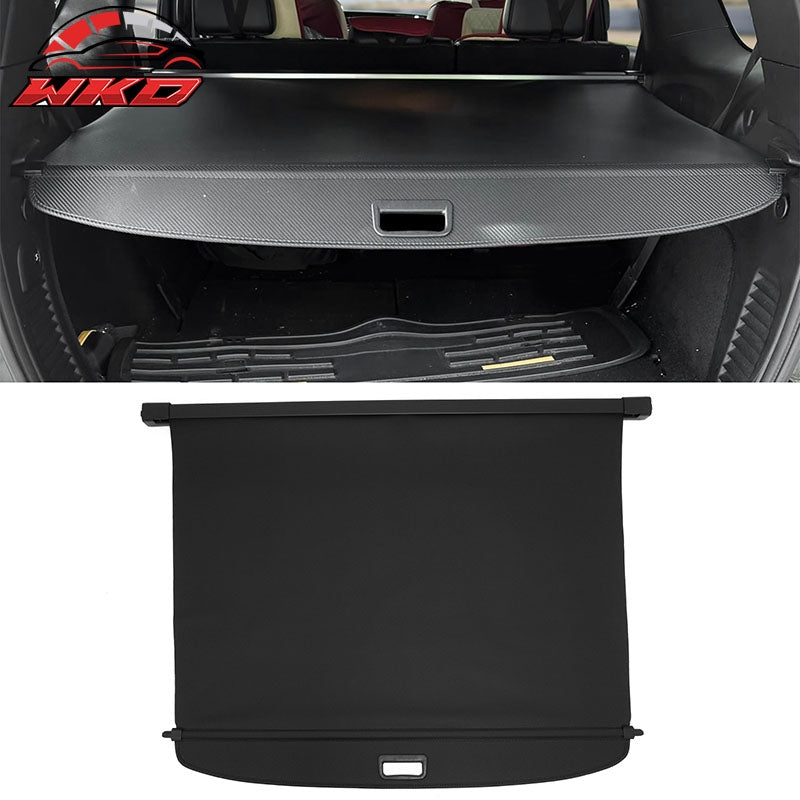 Fits 11-26 Dodge Durango Retractable Cargo Cover W/2nd Row Carbon Fiber Texture