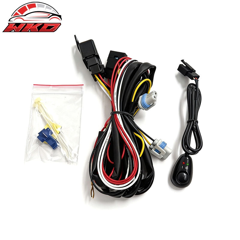 Fits 06-08 Dodge Nitro 06-09 Charger Bumper Fog Lights Lamps Smoke Lens W/Wiring