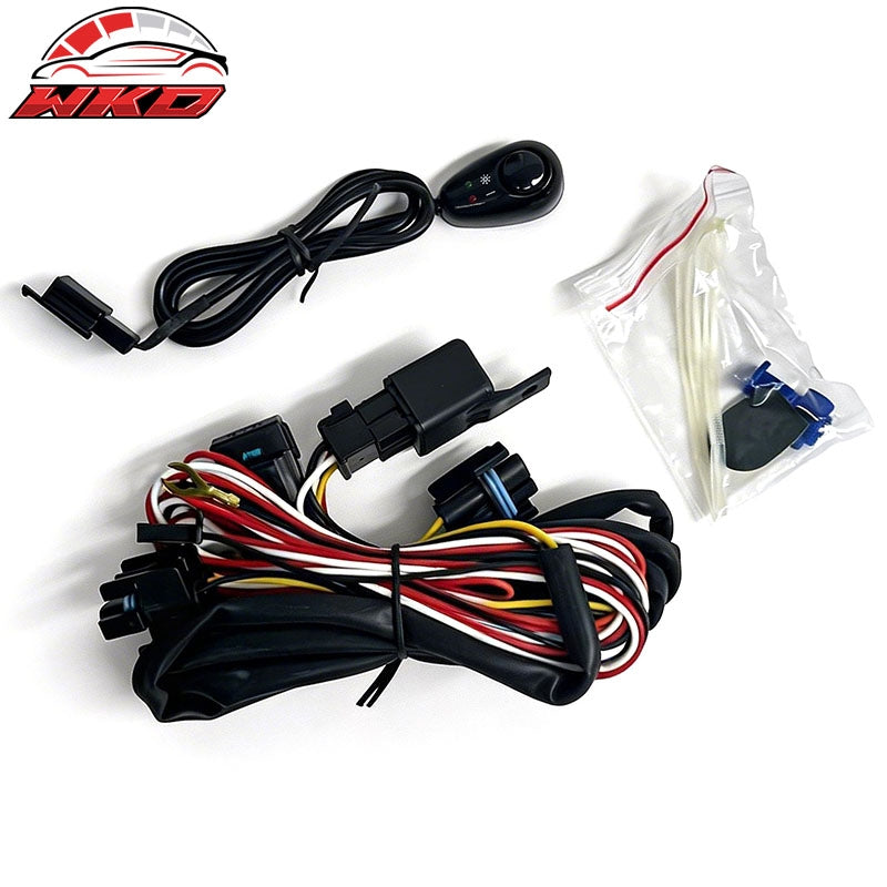 Fits 94-02 Dodge Ram 1500 2500 Front Bumper Fog Lights Lamps W/Wiring Smoke Lens