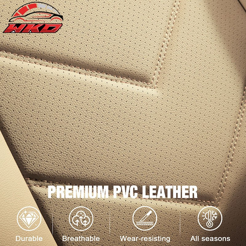 Fits 19-26 Dodge Ram 1500 Crew Cab Pickup Seat Covers Full Set Protector Beige