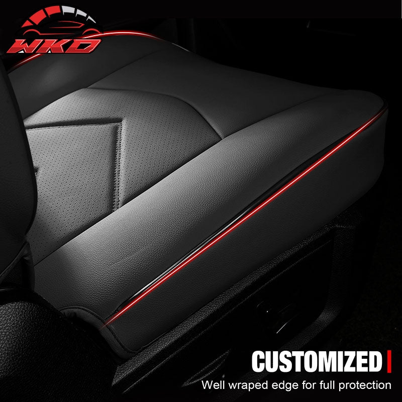Fits 19-26 Dodge Ram 1500 Crew Cab Pickup Seat Covers Full Set Protector Black