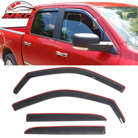 Wholesale 09-18 Dodge Ram 1500 10-26 Ram 2500 3500 Crew Cab In-Channel Window Visors - Wikond Auto
