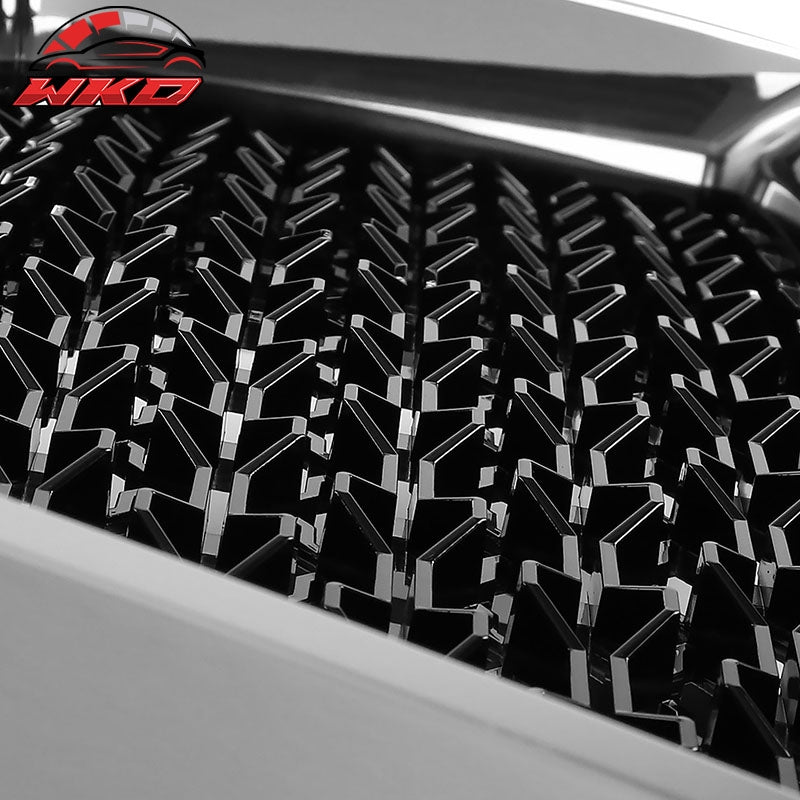 Fits 19-24 Dodge Ram 1500 Rebel Style Front Bumper Hood Mesh Grille - Chrome