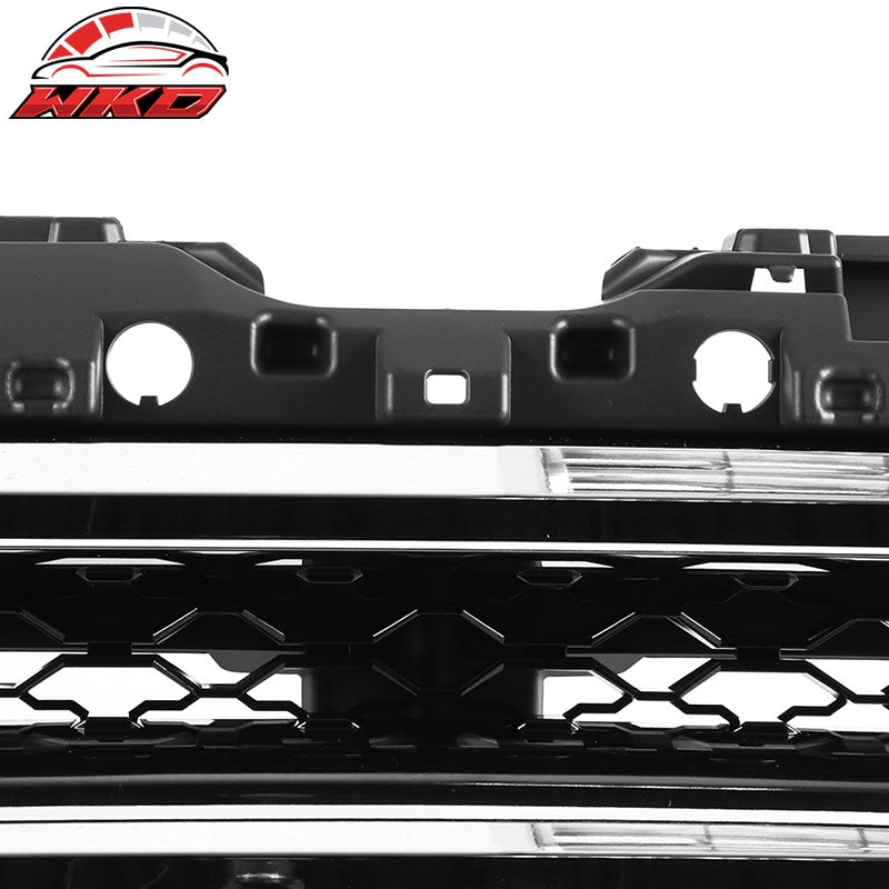 Fits 19-24 Dodge Ram 1500 Rebel Style Front Bumper Hood Mesh Grille - Chrome