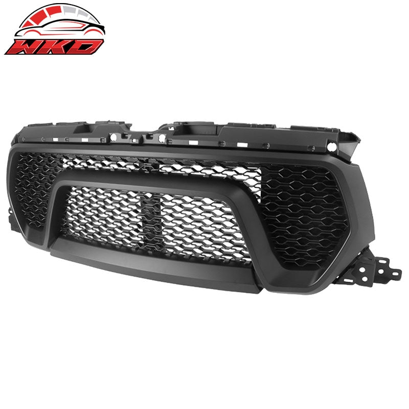 Fits 19-24 Dodge Ram 1500 Rebel Style Front Hood Grille Replacement - Unpainted
