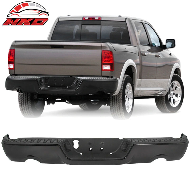 Fits 09-18 Dodge Ram 1500 Unpainted Rear Step Bumper Cover w/Dual Exhaust Holes