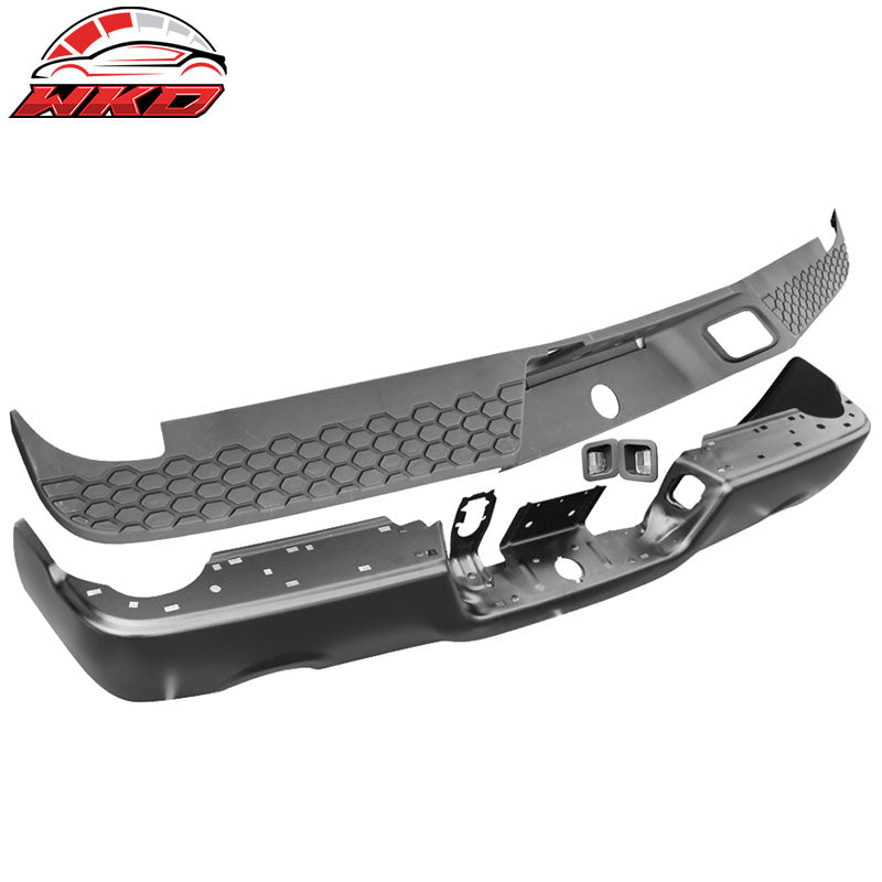 Fits 09-18 Dodge Ram 1500 Unpainted Rear Step Bumper Cover w/Dual Exhaust Holes