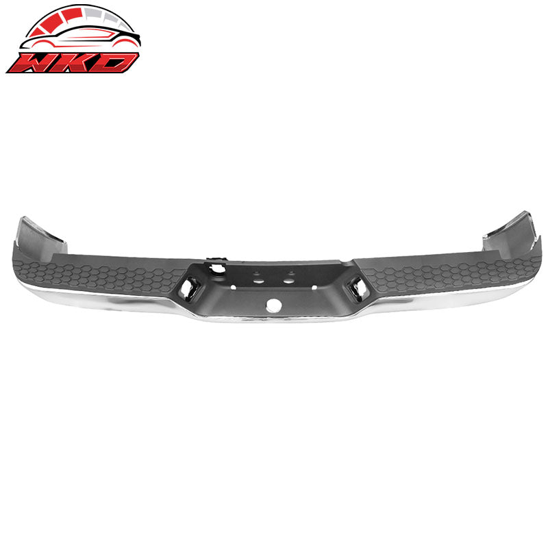 Fits 09-18 Dodge Ram 1500 Chrome Rear Step Bumper Cover w/ Dual Exhaust Holes